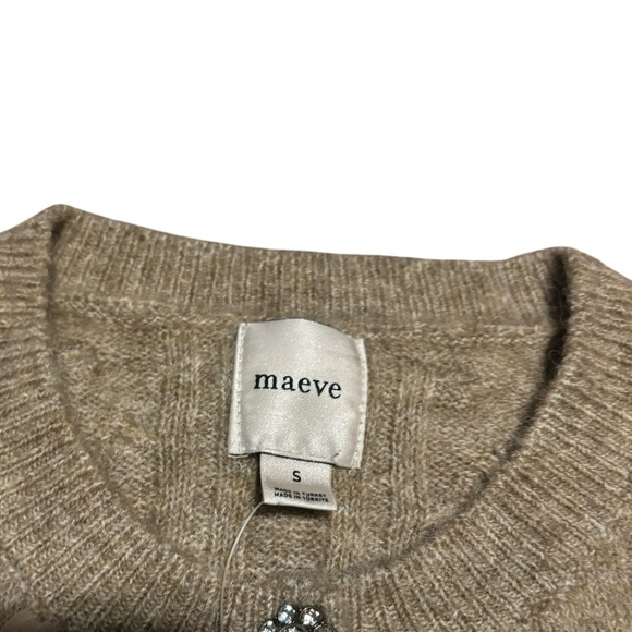 NEW Maeve Short-Sleeve Embellished Ruffled Cardigan Sweater - Picture 8 of 13
